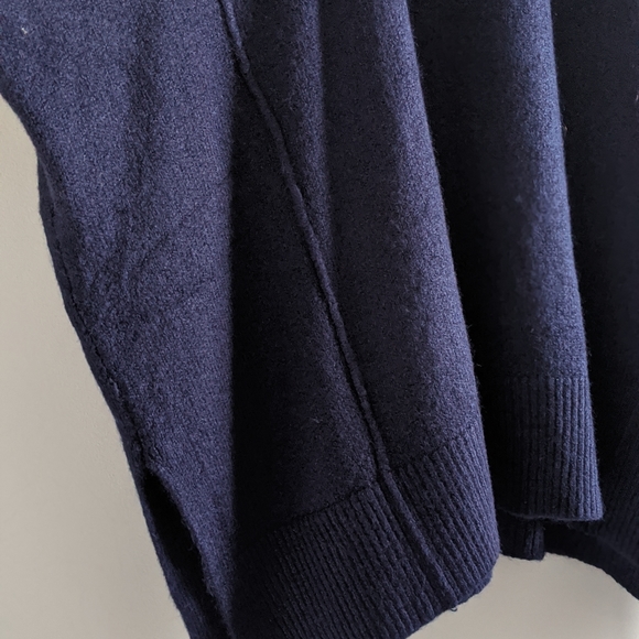 Gap Navy Blue Sweater Poncho, Size XS - Picture 5 of 6